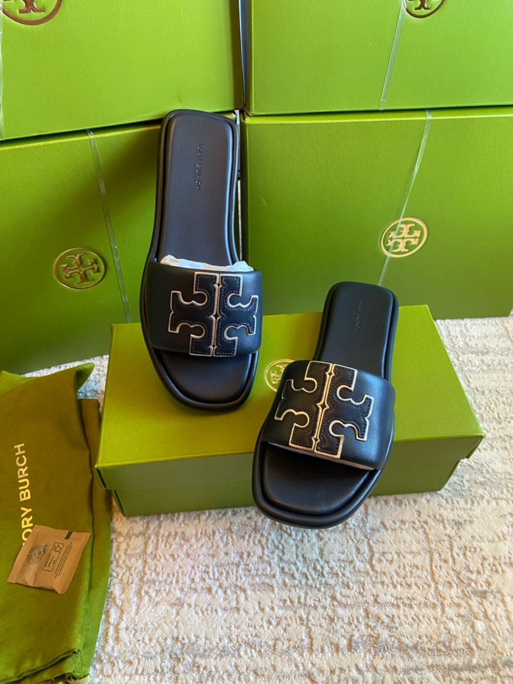 Tory Burch Double T Sport Slide Sandals